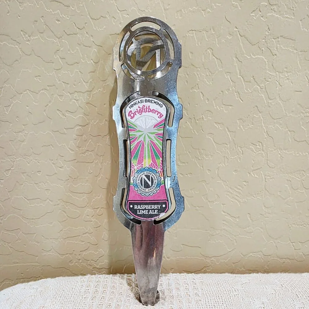 Ninkasi Brewing Co Eugene OR Raspberry Lime Ale Metal Beer Tap Handle